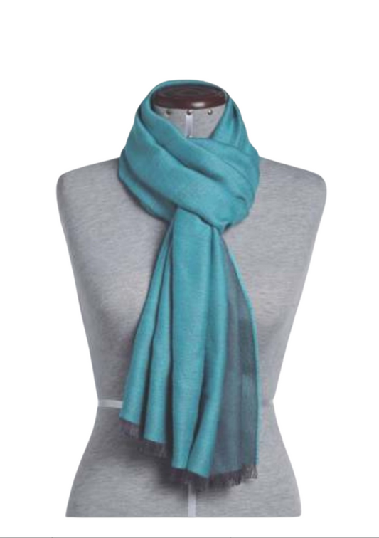 Alpaca reversible solid shawl