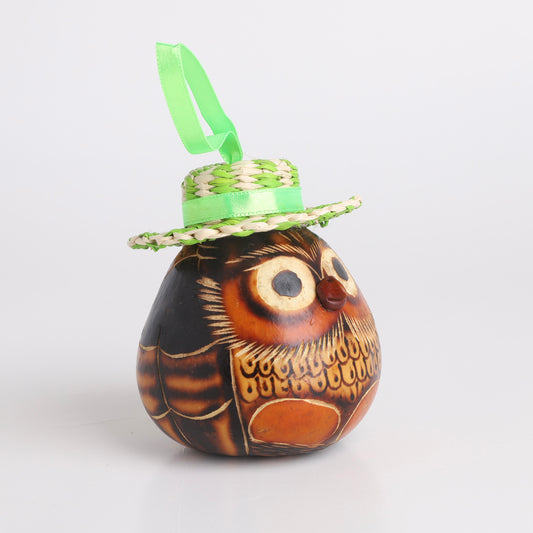 Lia gourd owl ornament