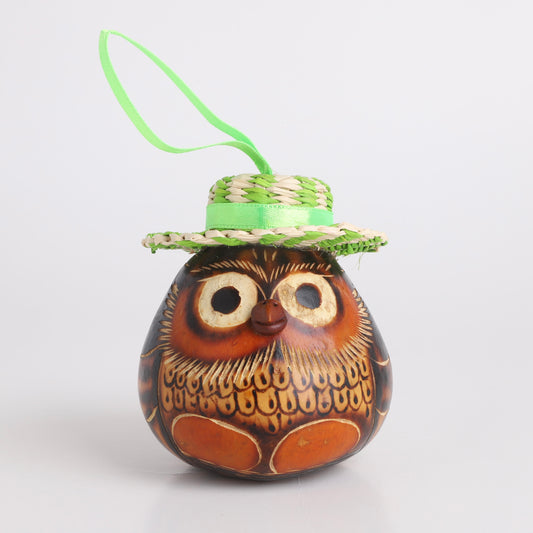 Lia gourd owl ornament